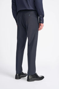 Bond - Traje de tres piezas para hombre, color azul marino oscuro, corte entallado.