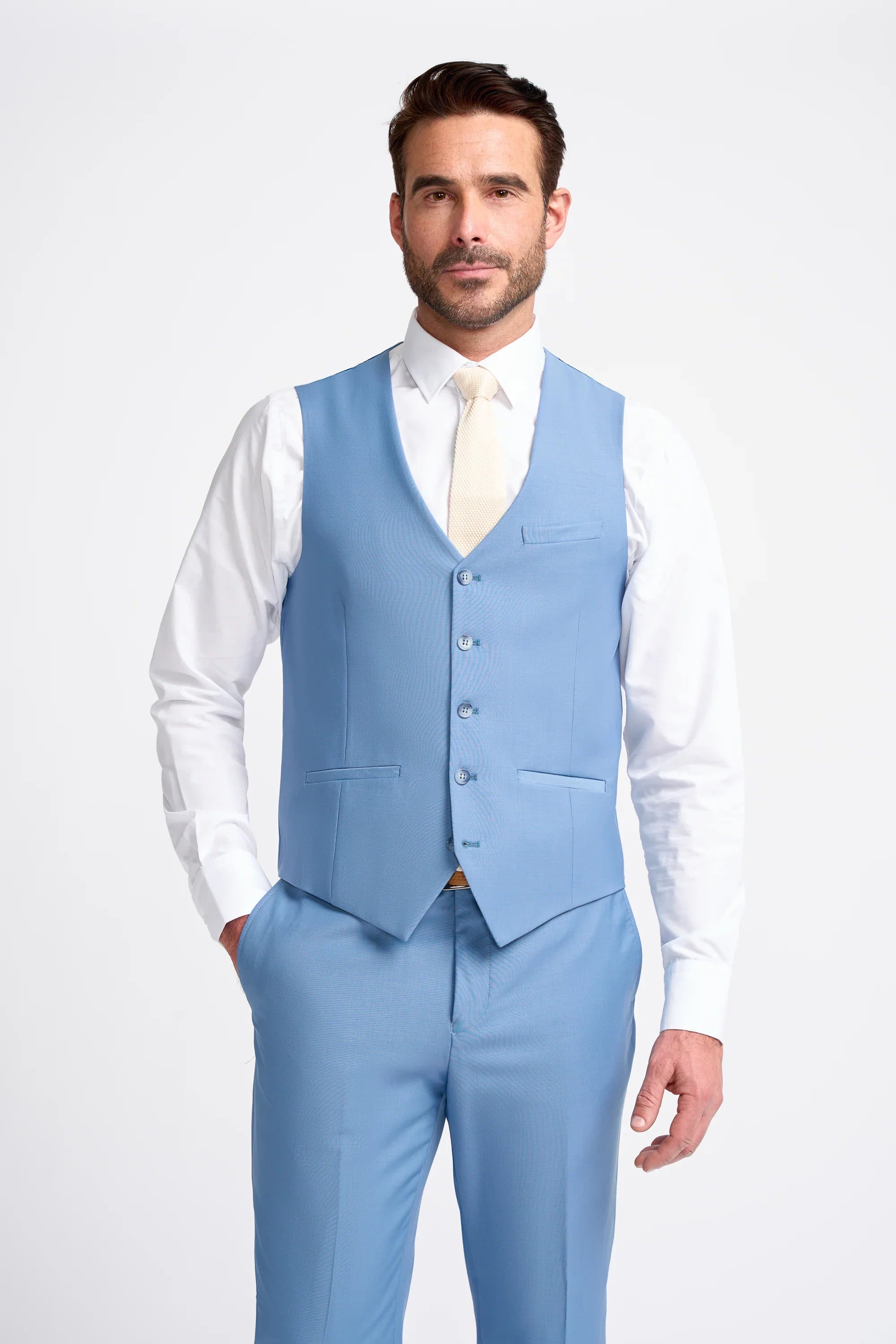 Bond - Chaleco azul cielo para hombre