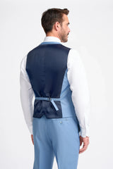 Bond - Chaleco azul cielo para hombre