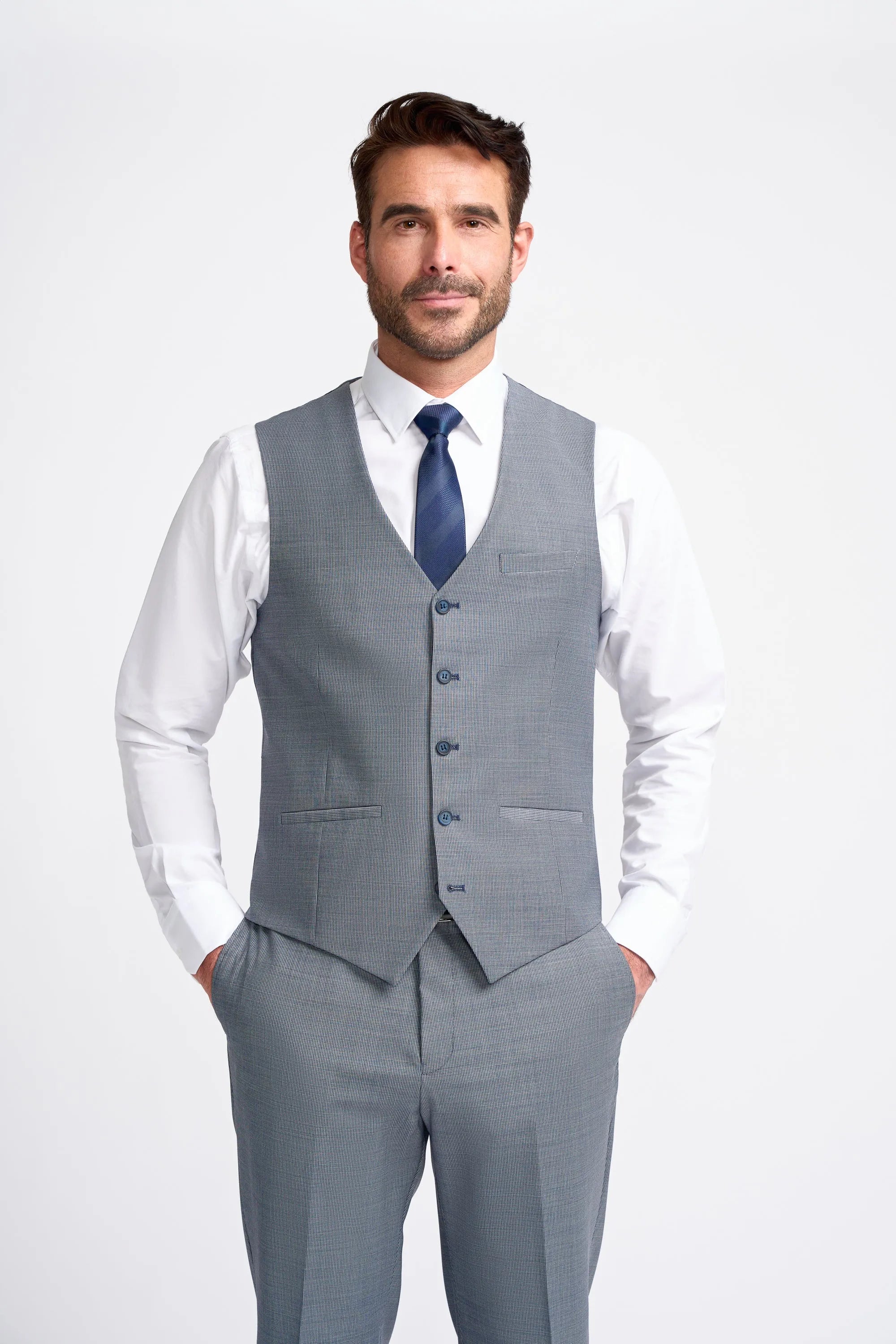 Bond - Chaleco gris para hombre
