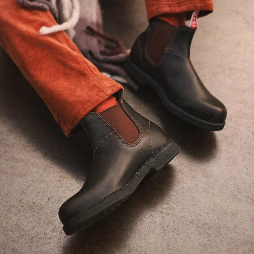 Booma 607 - Botas Chelsea de piel marrón