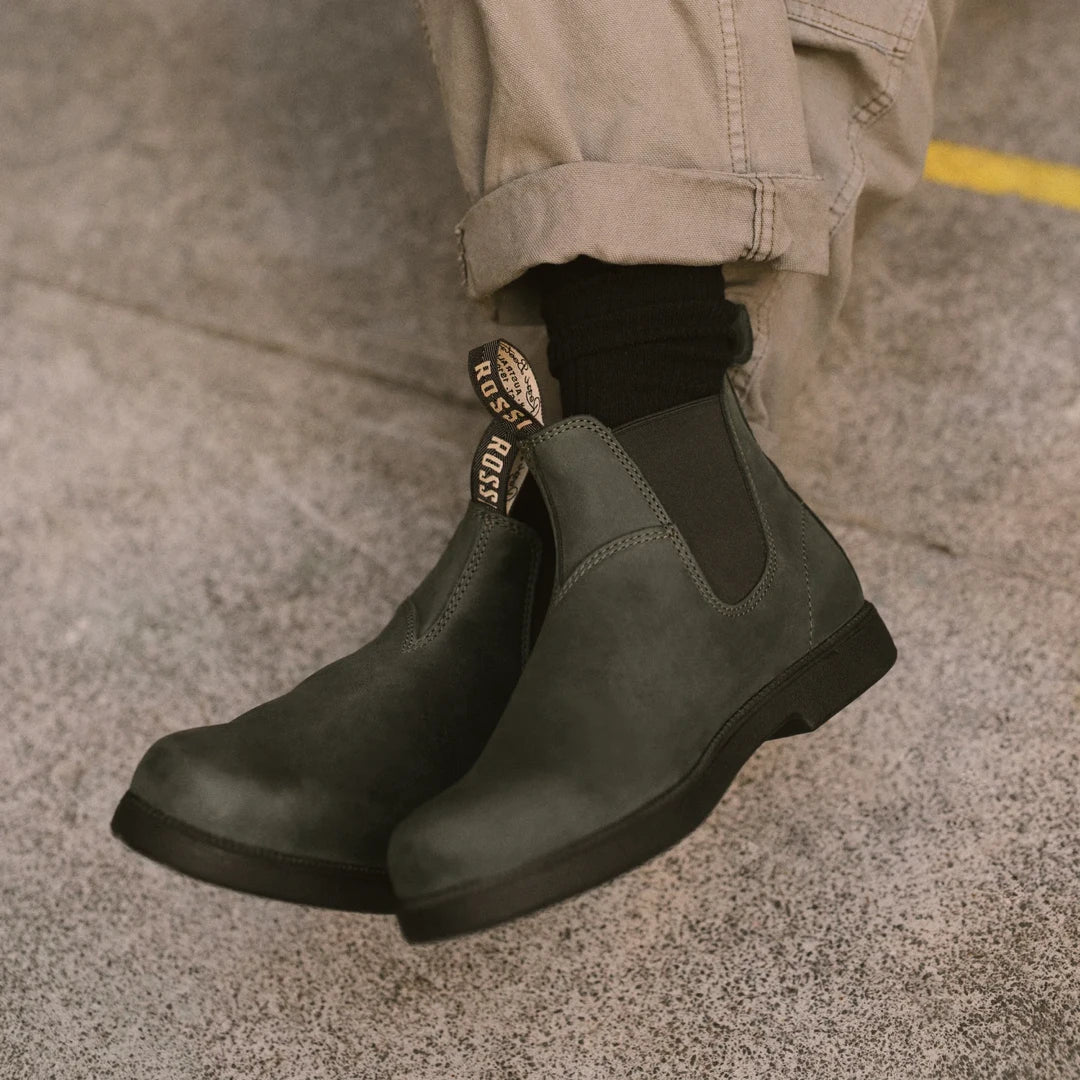 Botas Chelsea Booma 607 de piel verde oliva