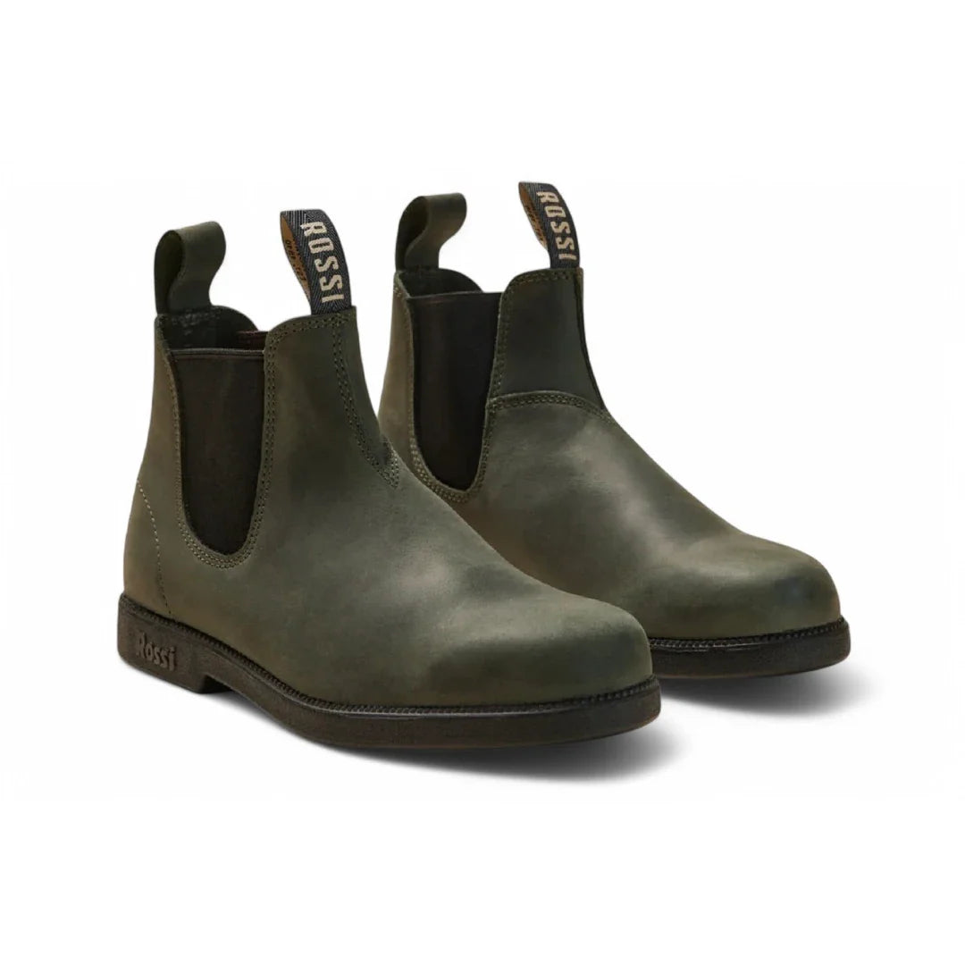 Botas Chelsea Booma 607 de piel verde oliva