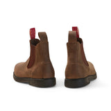 Booma 607 - Botas Chelsea de piel marrón rústica