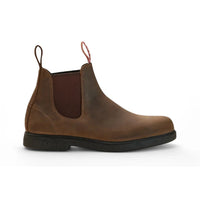 Booma 607 - Botas Chelsea de piel marrón rústica