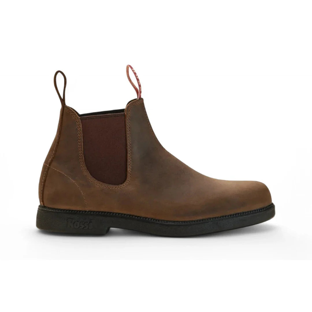 Booma 607 - Botas Chelsea de piel marrón rústica