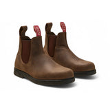 Booma 607 - Botas Chelsea de piel marrón rústica