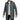 Chaqueta tipo abrigo Brando Mac color oliva para hombre, cuello alto, cremallera y botones, talla 3/9.