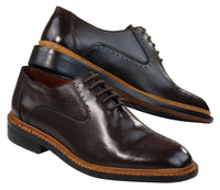 Zapatos Oxford Brogue para hombre, de cuero marrón y negro con cordones y construcción Goodyear Welted.