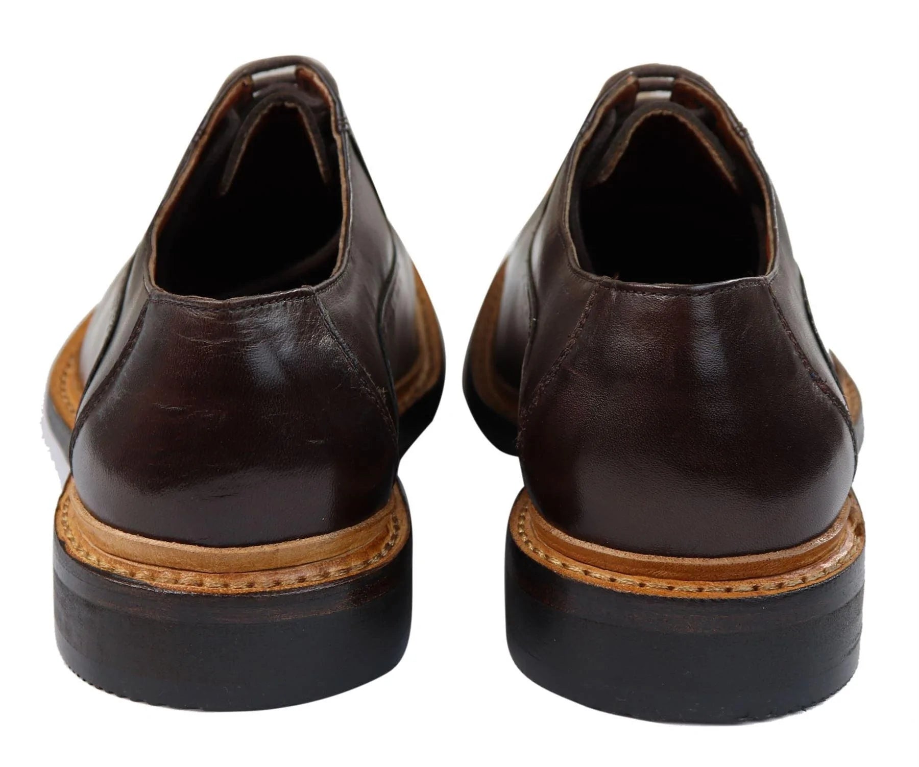 Zapatos Oxford Brogue para hombre, de cuero marrón y negro con cordones y construcción Goodyear Welted.