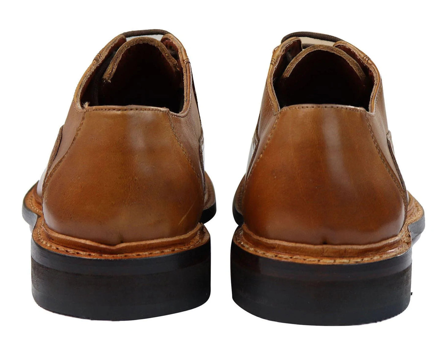 Zapatos Oxford Brogue para hombre, color marrón claro, cuero negro con cordones, construcción Goodyear Welted.