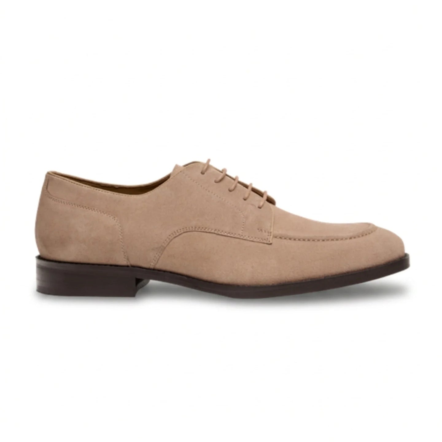 Brera - Zapatos Derby clásicos de ante color arena con cordones para hombre