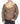 Chaqueta de aviador para hombre de piel de oveja auténtica con cremallera cruzada y pelo color marrón camel.