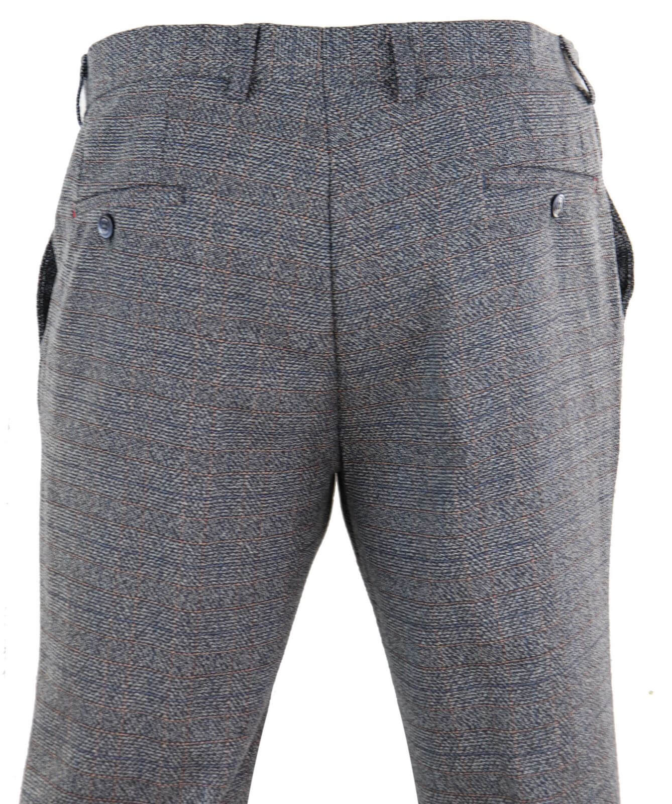 Pantalones de hombre a cuadros azul grisáceos - Cavani Burnaby