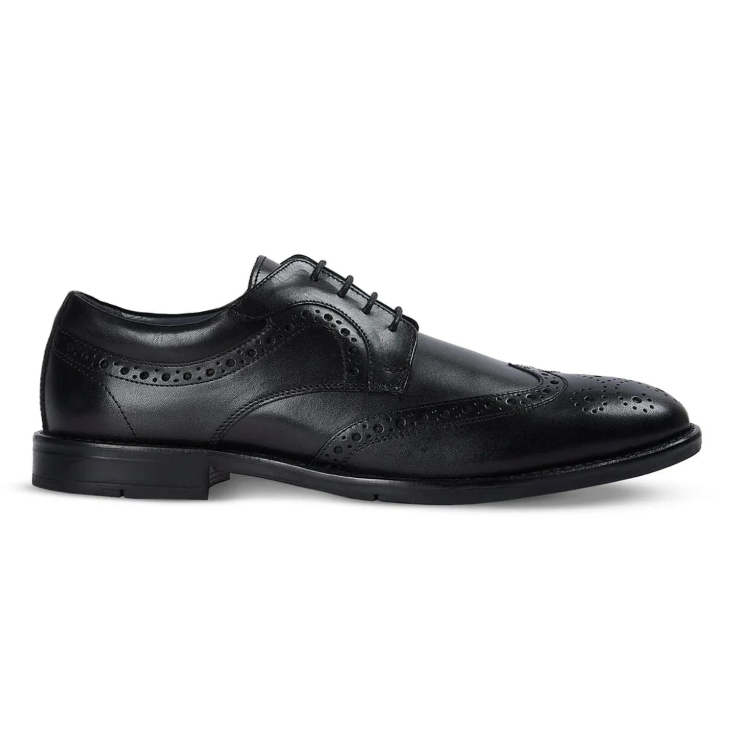 Cambridge - Zapatos Derby Brogue Wingtip para hombre, color negro.