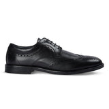 Cambridge - Zapatos Derby Brogue Wingtip para hombre, color negro.