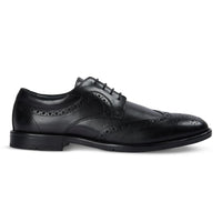 Cambridge - Zapatos Derby Brogue Wingtip para hombre, color negro.