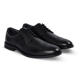 Cambridge - Zapatos Derby Brogue Wingtip para hombre, color negro.