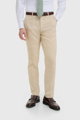 Camden - Traje de tres piezas a cuadros color beige para hombre