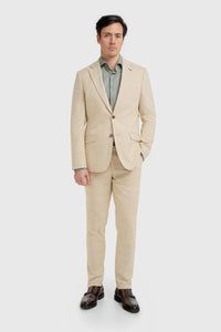 Camden - Traje de tres piezas a cuadros color beige para hombre