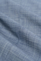 Camden - Traje de tres piezas a cuadros azul para hombre