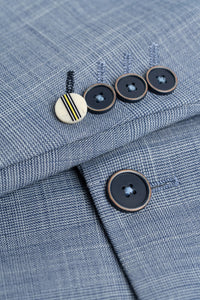 Camden - Blazer de cuadros azules para hombre