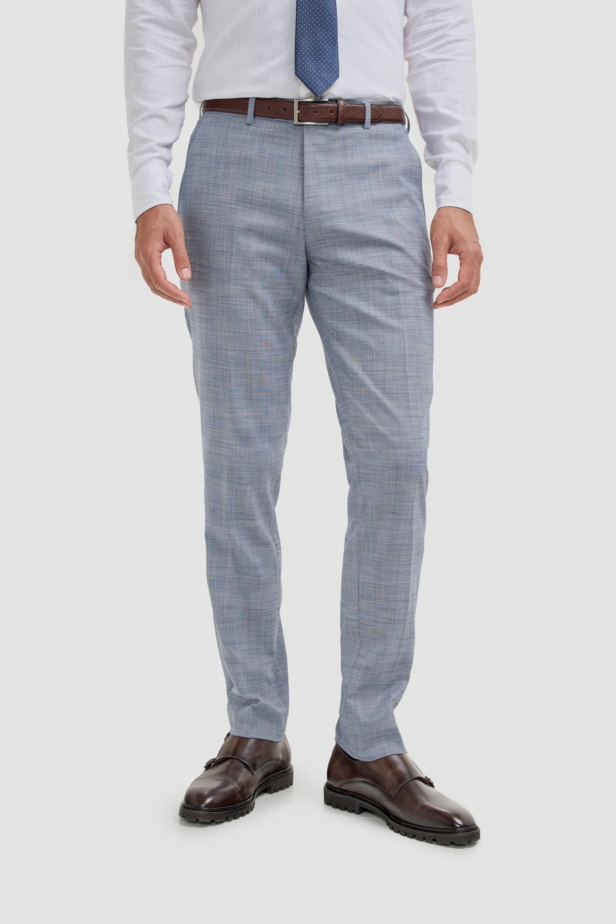 Camden - Pantalones de cuadros azules para hombre