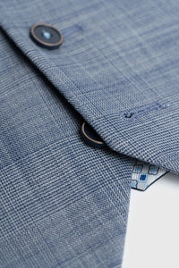 Camden - Chaleco azul a cuadros para hombre