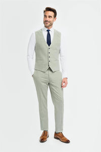 Camden - Chaleco verde salvia para hombre
