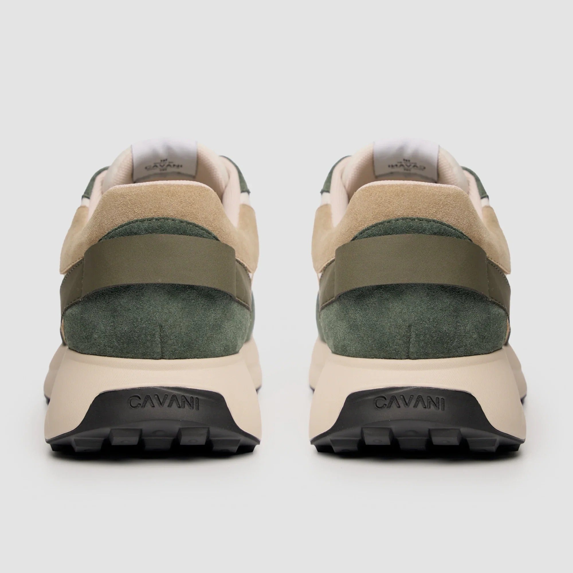 Canbera - Zapatillas deportivas ligeras de ante verde salvia para hombre