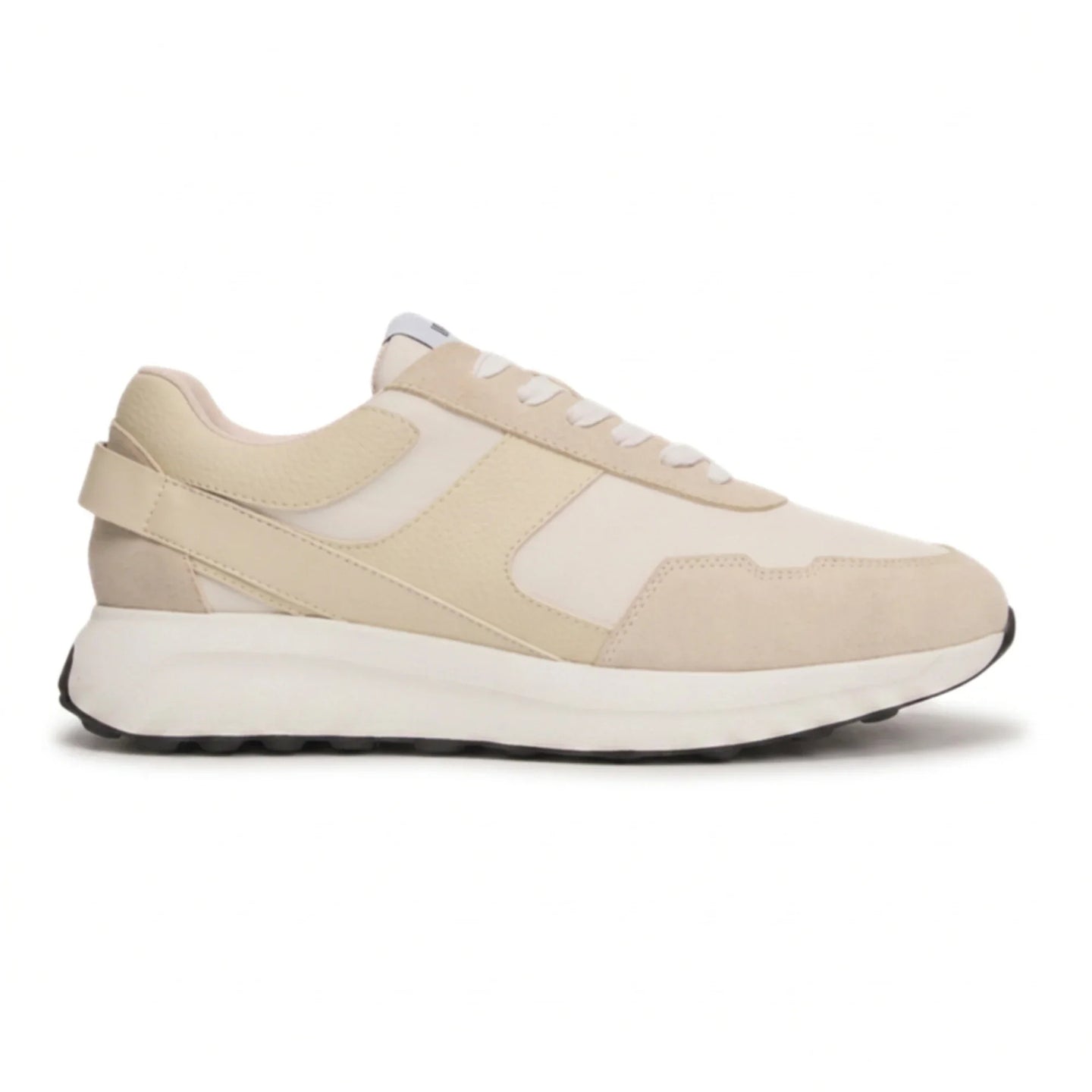 Canbera - Zapatillas deportivas blancas de ante ligero para hombre