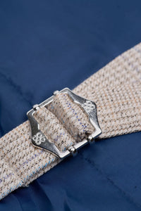 Caridi - Chaleco de boda de tweed beige para hombre