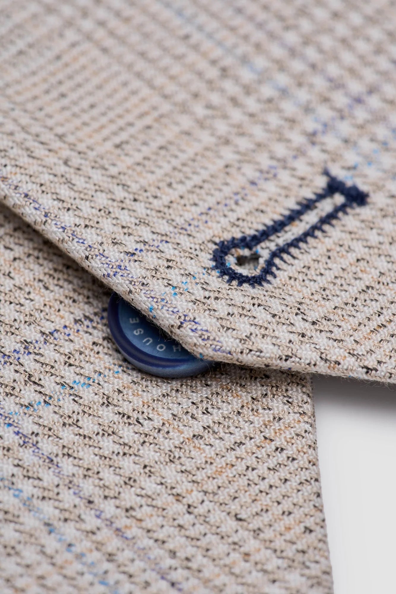Caridi - Chaleco de boda de tweed beige para hombre