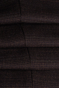 Caridi - Pantalones de tweed marrón para hombre