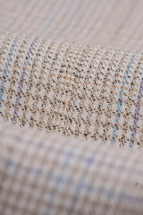 Caridi - Blazer de boda de tweed beige para hombre