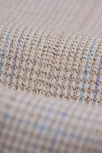 Caridi - Blazer de boda de tweed beige para hombre