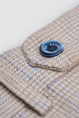 Caridi - Pantalones de boda de tweed beige para hombre