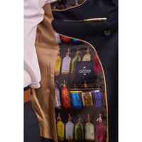 Caridi - Traje de hombre de dos piezas azul marino con doble botonadura