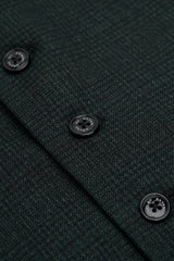 Caridi - Chaleco de tweed verde oliva para hombre