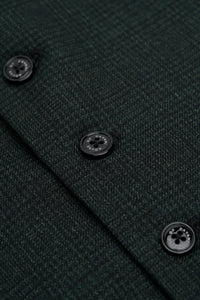 Caridi - Chaleco de tweed verde oliva para hombre