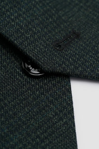 Caridi - Chaleco de tweed verde oliva para hombre