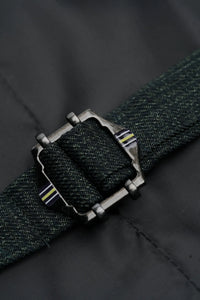 Caridi - Chaleco de tweed verde oliva para hombre