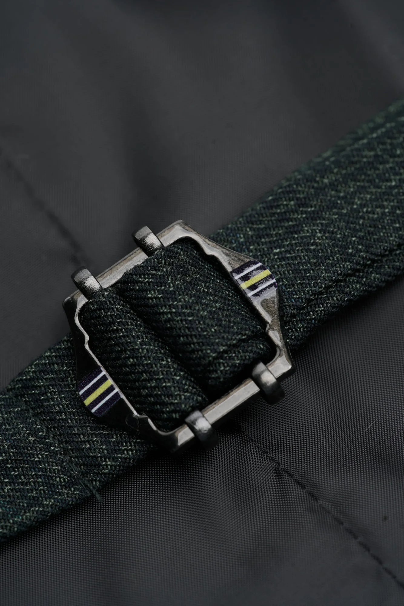 Caridi - Chaleco de tweed verde oliva para hombre