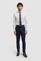 Caridi - Pantalones de tweed azul marino para hombre