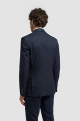 Caridi - Blazer de tweed azul marino para hombre
