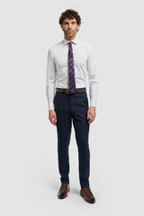 Caridi - Pantalones de tweed azul marino para hombre