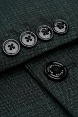 Caridi - Blazer de tweed verde oliva para hombre