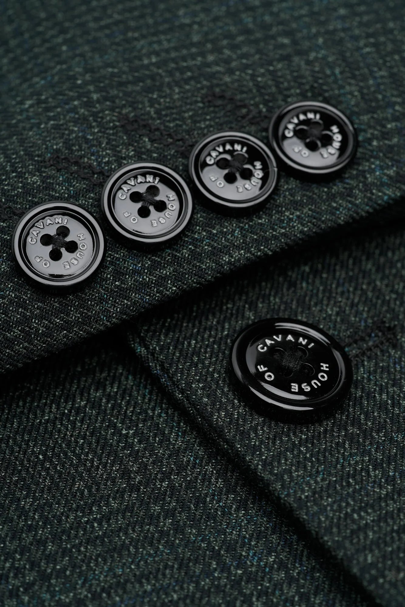 Caridi - Blazer de tweed verde oliva para hombre