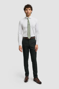 Caridi - Pantalones de tweed verde oliva para hombre