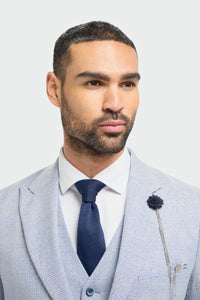 Caridi - Blazer de boda azul claro para hombre
